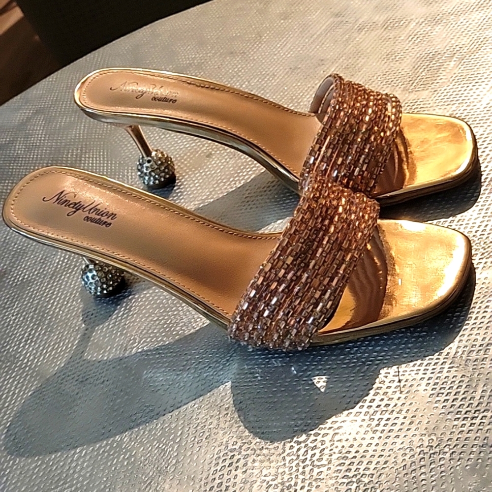 Ninety Union Couture Sassy Rose Gold sz 10